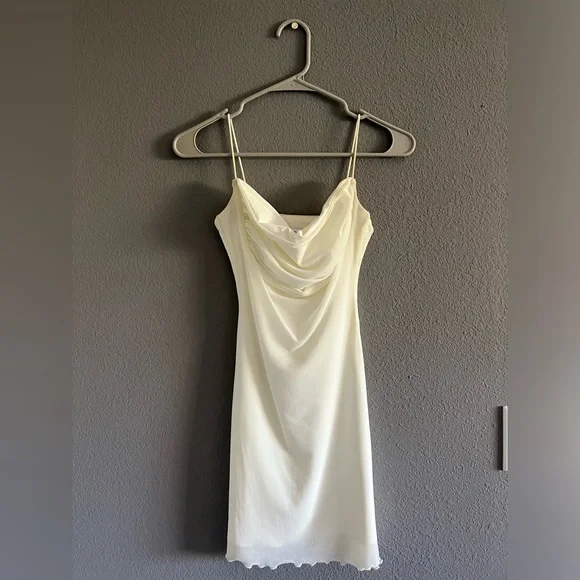 open lace back dress Sugar Mini Dress White